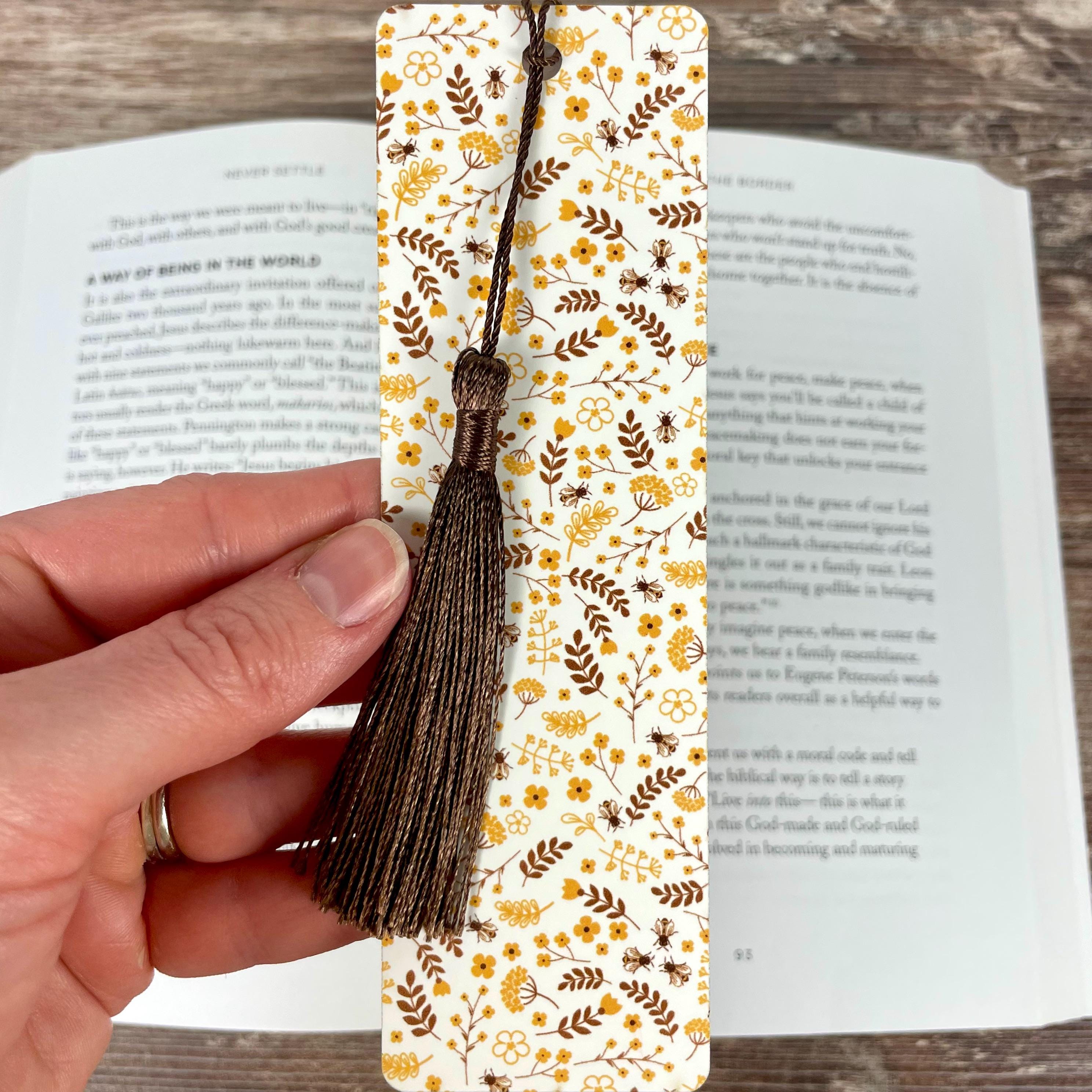 Bee Bookmark Gift Set with Floral Bees and Honeycomb Makes a Sweet Beekeeper Gift, Bee Lover Gift or Stocking Stuffer