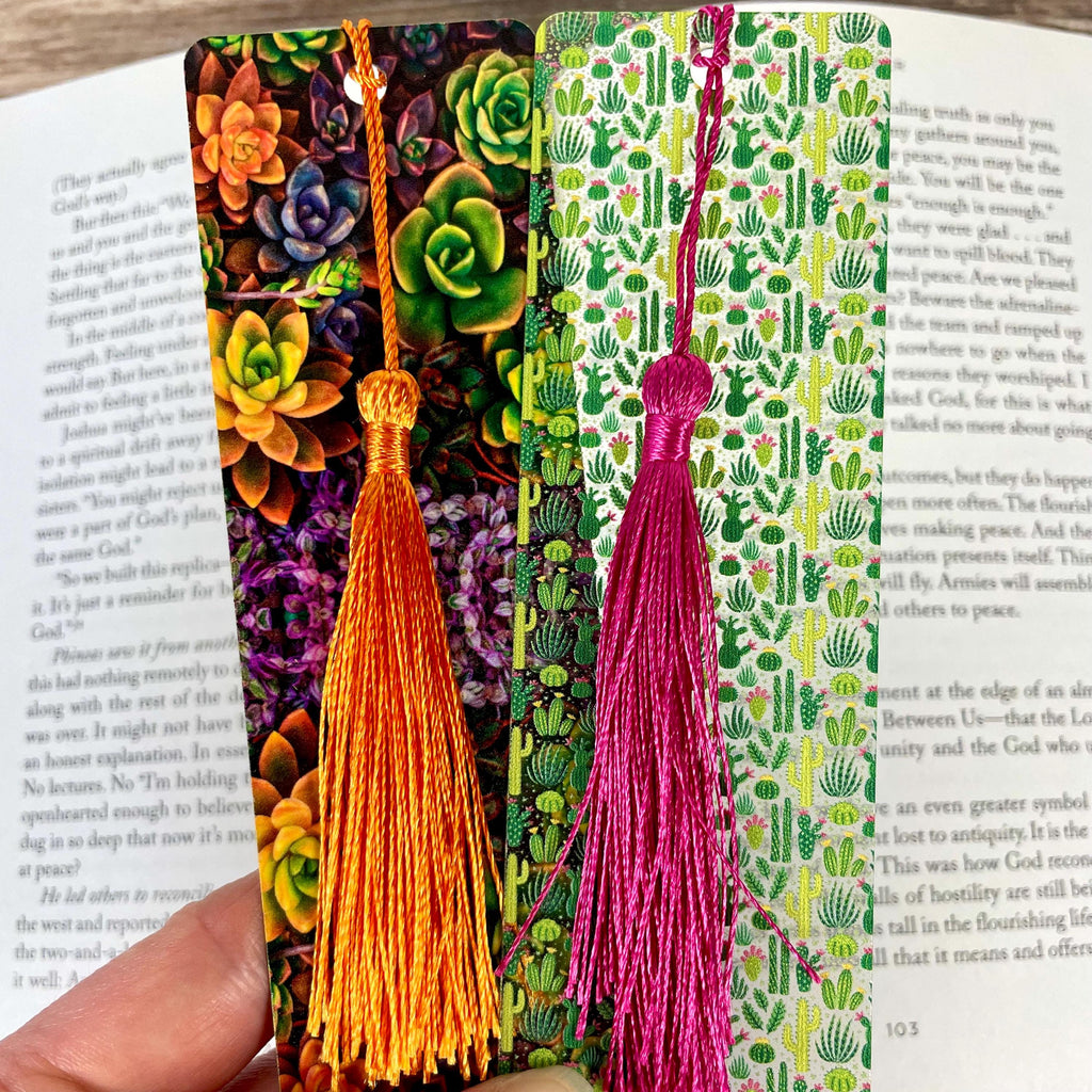 Cactus and Succulent Bookmark Gift Set Makes a Colorful Gardener Gift, Houseplant Lover Gift or Stocking Stuffer