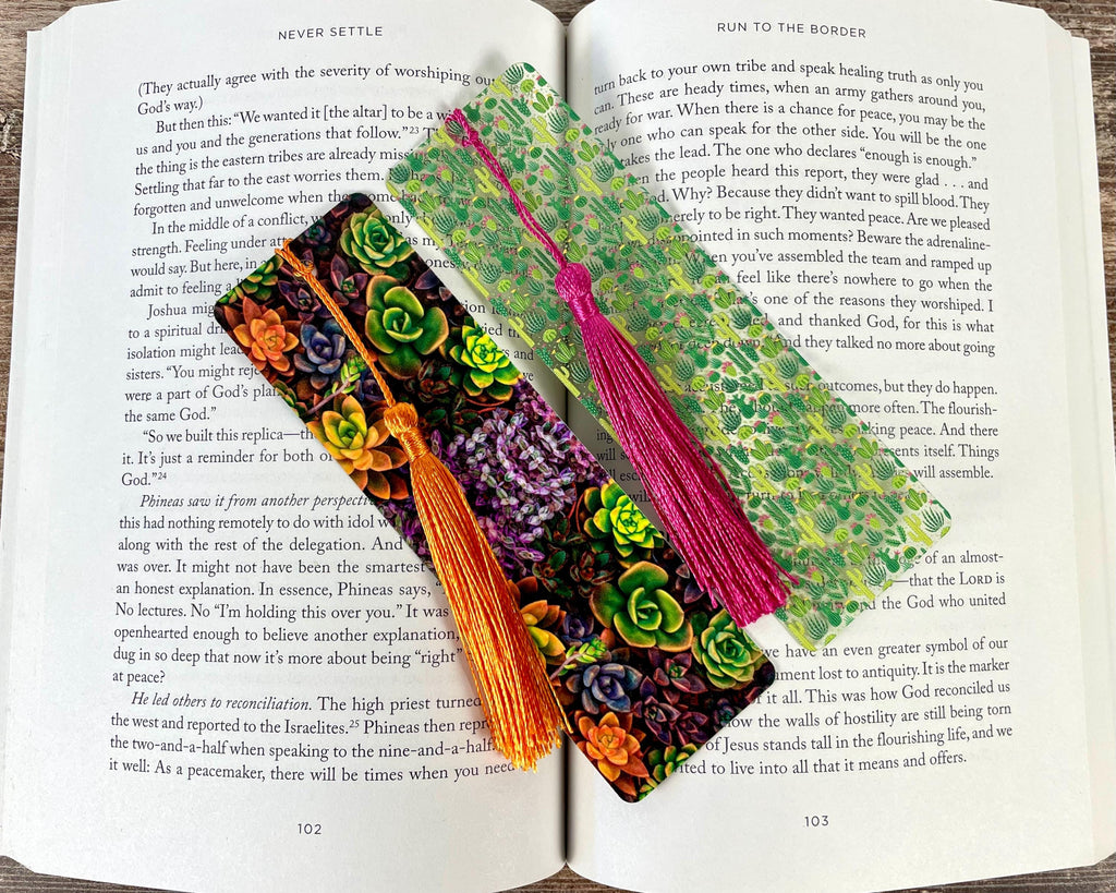 Cactus and Succulent Bookmark Gift Set Makes a Colorful Gardener Gift, Houseplant Lover Gift or Stocking Stuffer