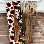 Western Bookmark Gift Set with Cow Print and Cowboy Boots Makes a Fun Cowgirl Gift, Rodeo Gift or Stocking Stuffer
