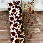 Western Bookmark Gift Set with Cow Print and Cowboy Boots Makes a Fun Cowgirl Gift, Rodeo Gift or Stocking Stuffer