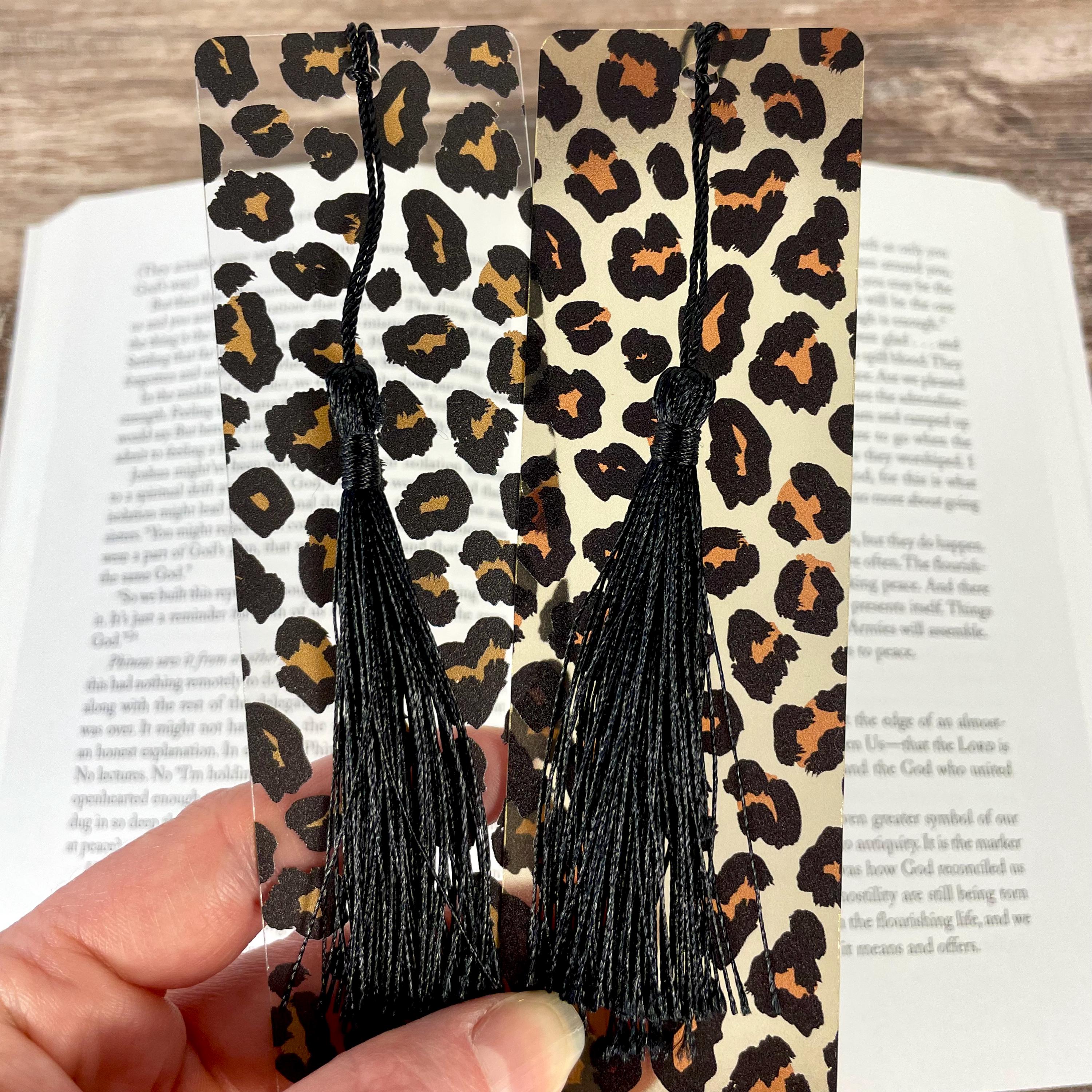 Leopard Print Bookmark Gift Set Makes a Fun Teacher Gift, Animal Print Lover Gift or Stocking Stuffer
