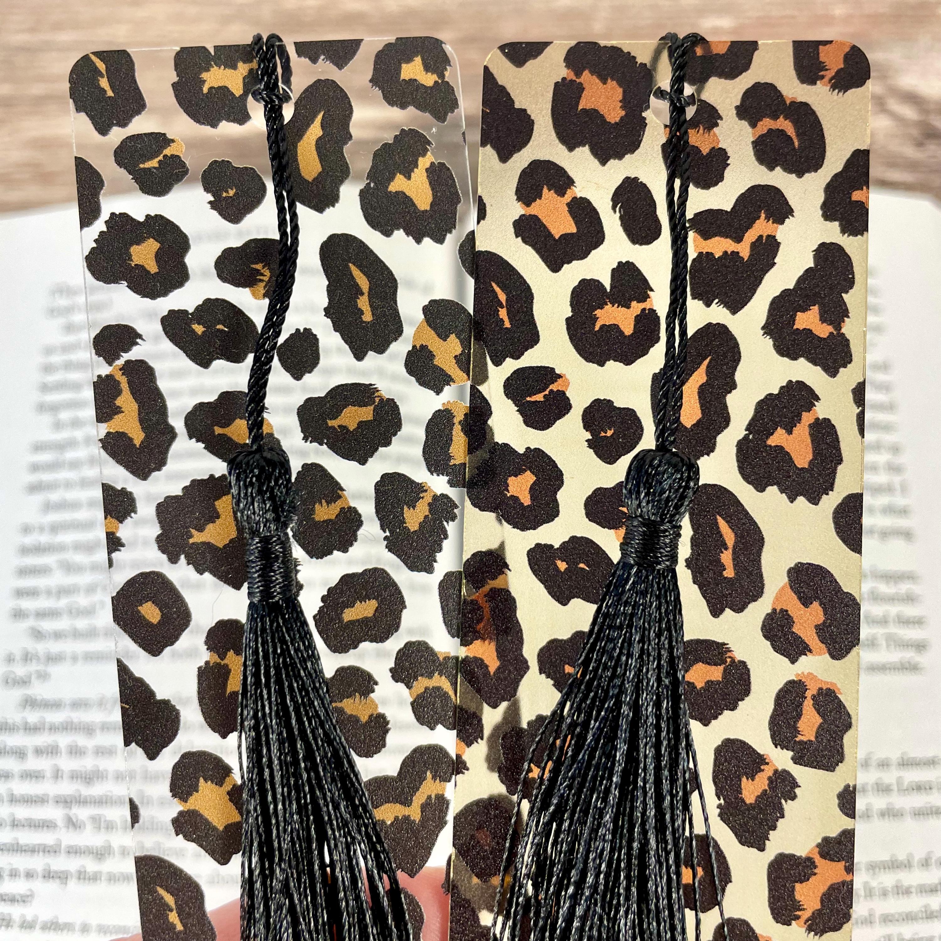 Leopard Print Bookmark Gift Set Makes a Fun Teacher Gift, Animal Print Lover Gift or Stocking Stuffer