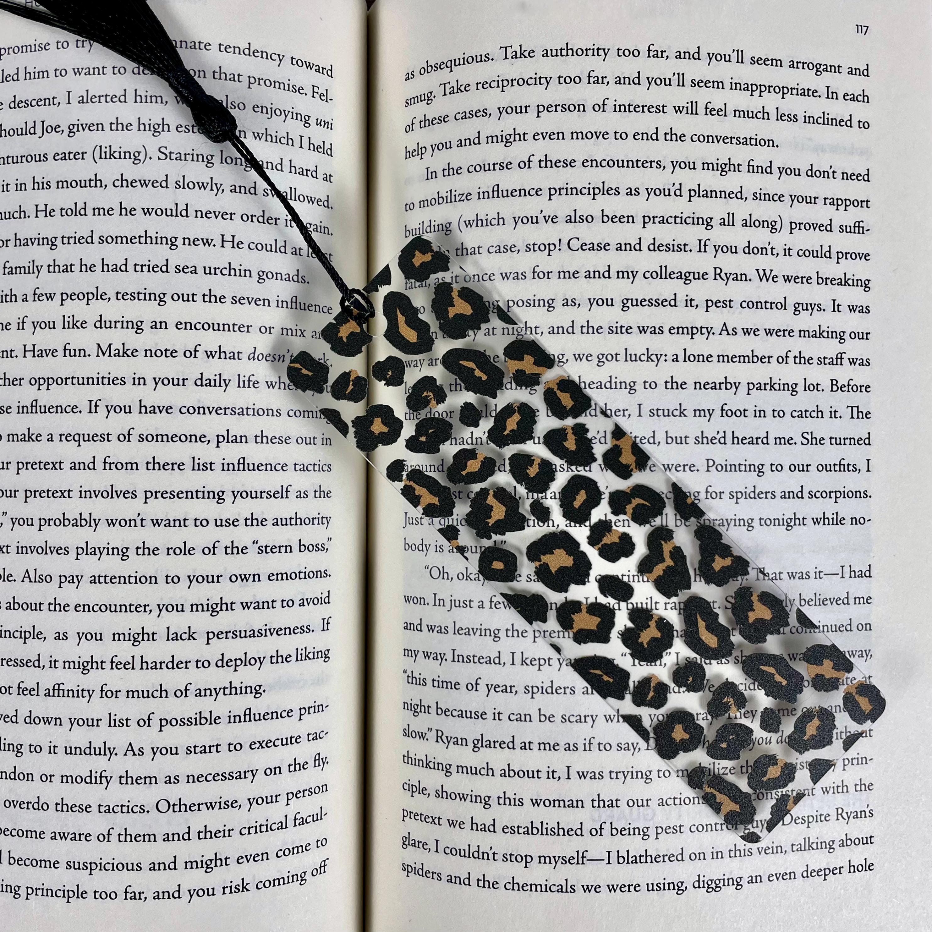 Leopard Print Bookmark Gift Set Makes a Fun Teacher Gift, Animal Print Lover Gift or Stocking Stuffer