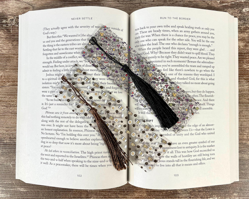 Coffee and Wine Bookmark Gift Set for Book Lovers Makes a Fun Best Friend Gift, Book Club Gift or Stocking Stuffer