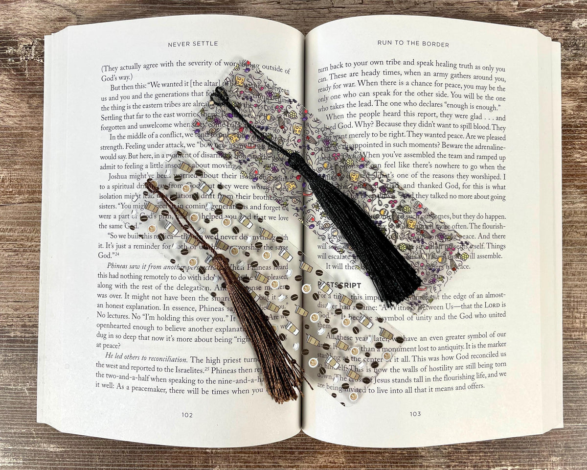 Coffee and Wine Bookmark Gift Set for Book Lovers Makes a Fun Best Friend Gift, Book Club Gift or Stocking Stuffer