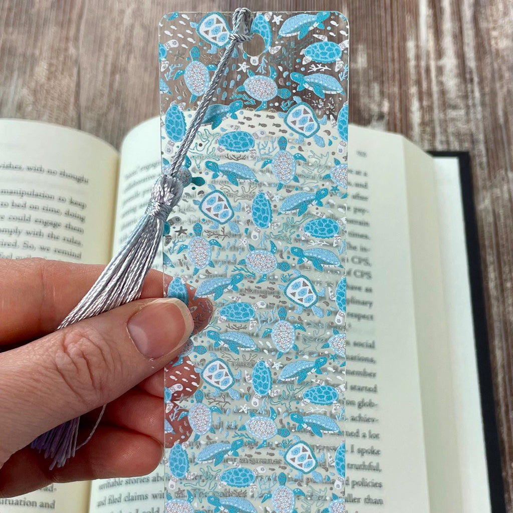 Flamingo and Sea Turtle Bookmark Gift Set Makes a Colorful Beach Lover Gift, Summer Birthday Gift or Stocking Stuffer