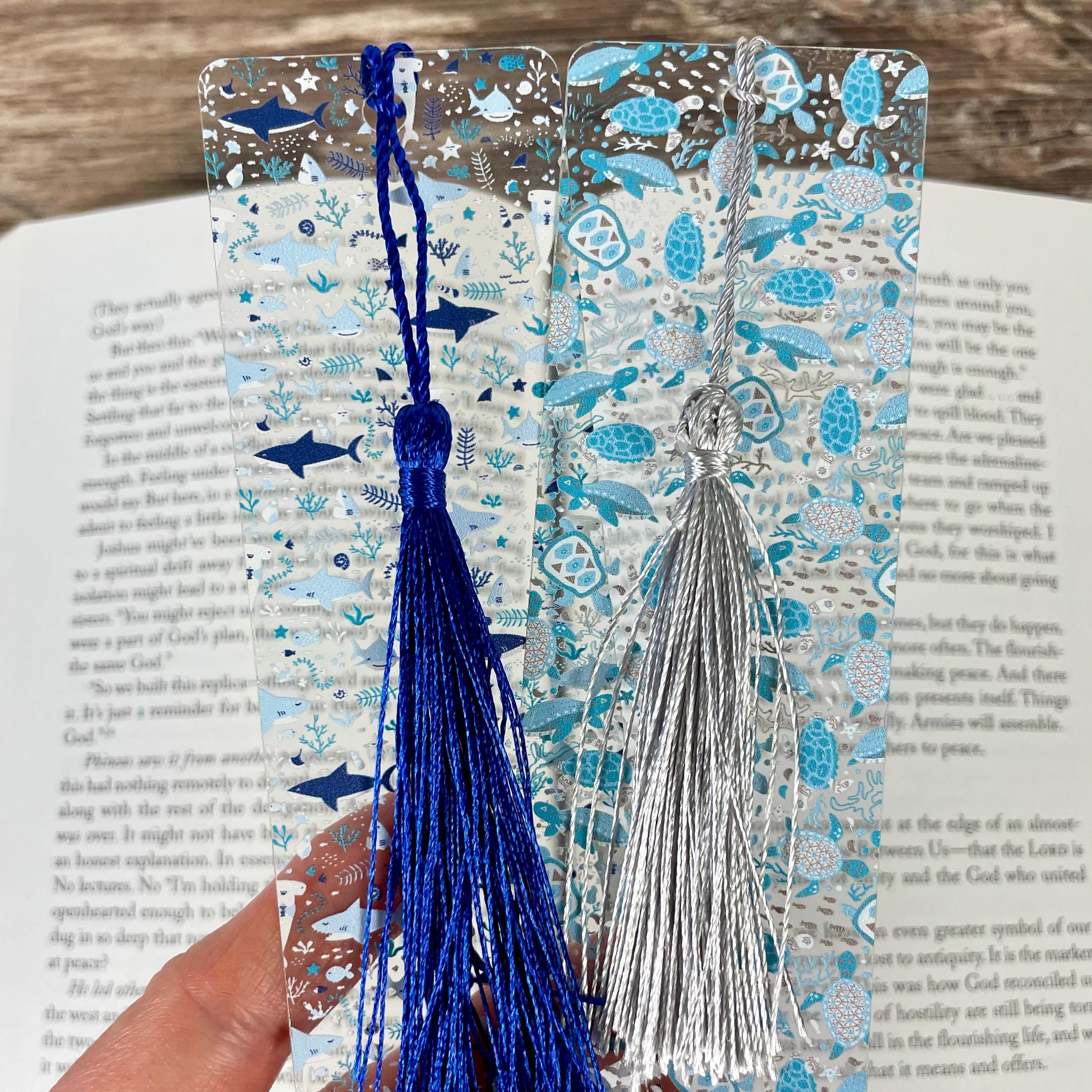 Shark and Sea Turtle Bookmark Gift Set for Ocean Lovers Makes a Fun Birthday Gift or Stocking Stuffer