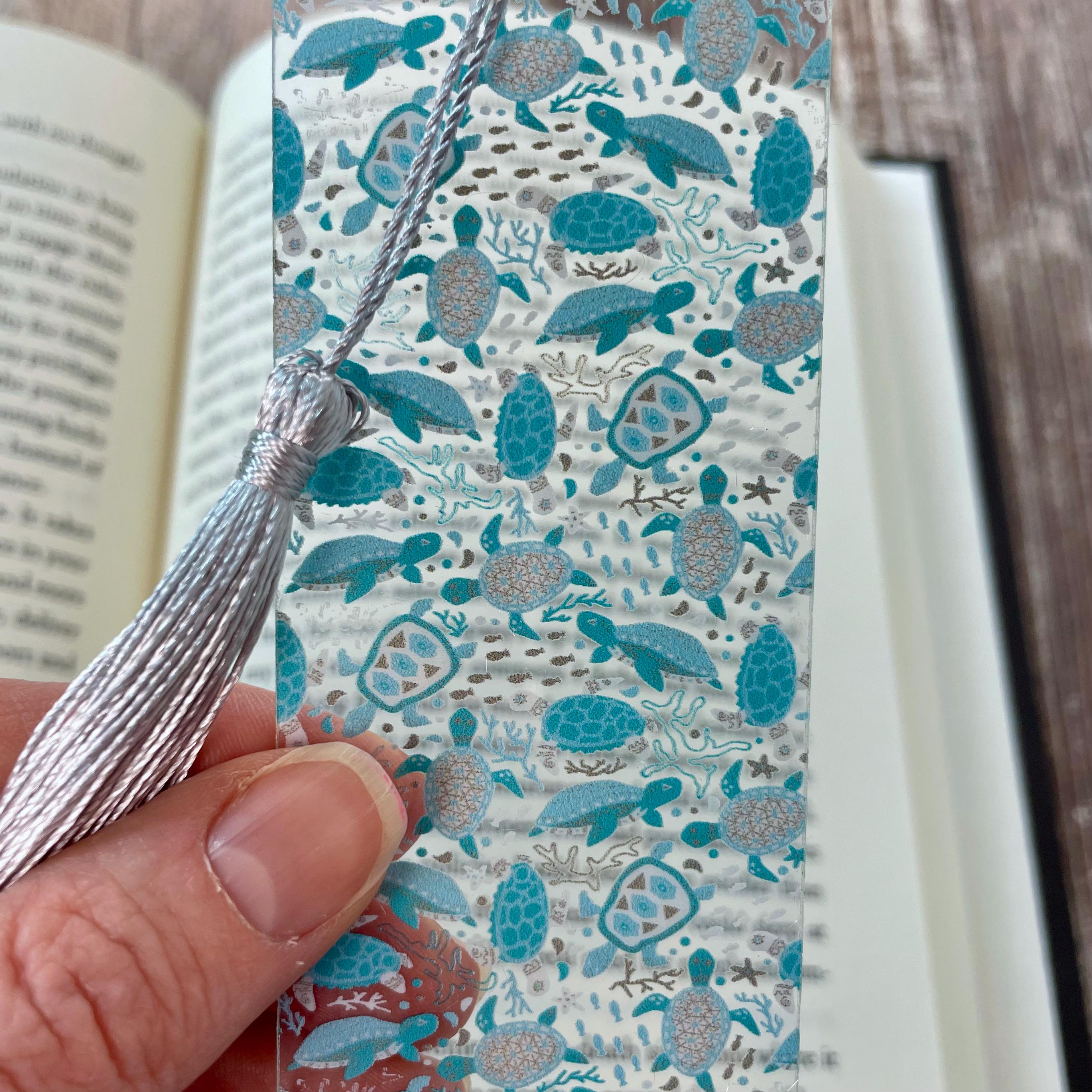 Shark and Sea Turtle Bookmark Gift Set for Ocean Lovers Makes a Fun Birthday Gift or Stocking Stuffer