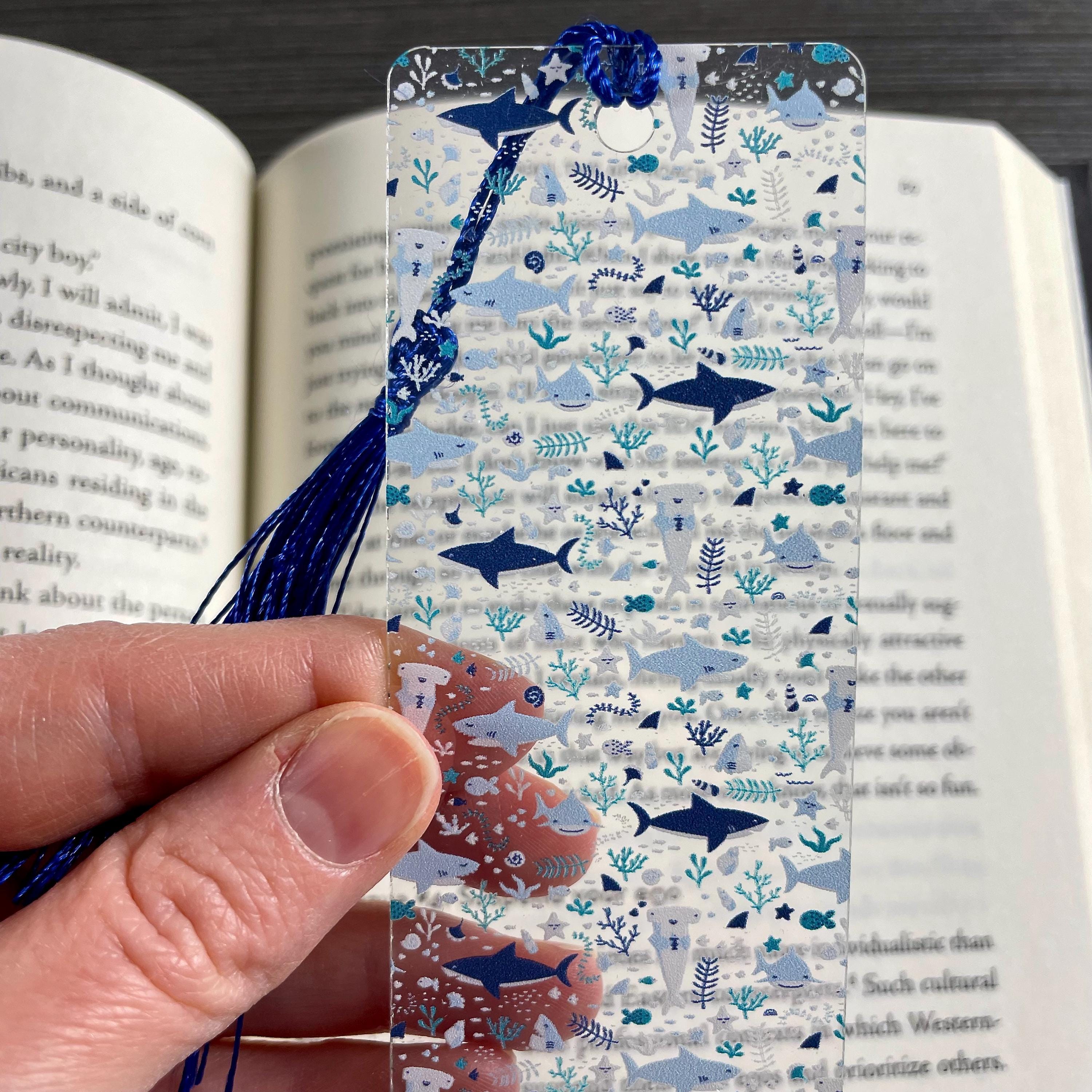 Shark and Sea Turtle Bookmark Gift Set for Ocean Lovers Makes a Fun Birthday Gift or Stocking Stuffer