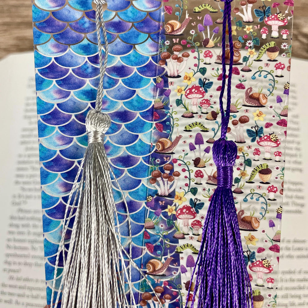 Fantasy Bookmark Gift Set with Dragon Scales and Fairycore Mushrooms Makes a Magical Birthday Gift for Fantasy Readers
