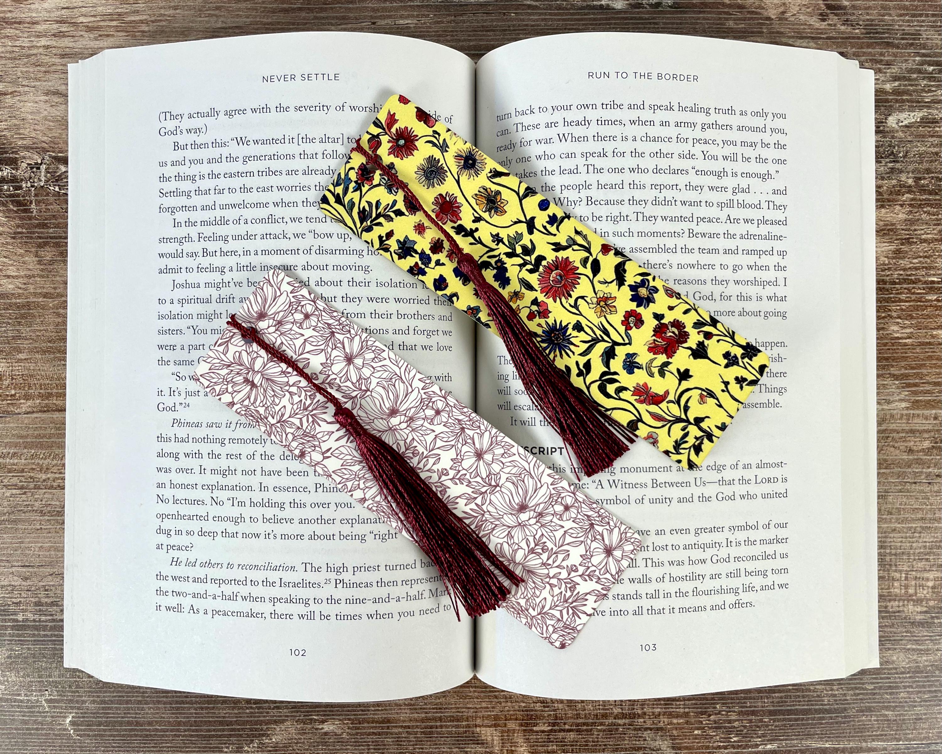 Floral Bookmark Gift Set for Flower Lovers Makes a Thoughtful Gardener Gift, Teacher Appreciation Gift or Stocking Stuffer