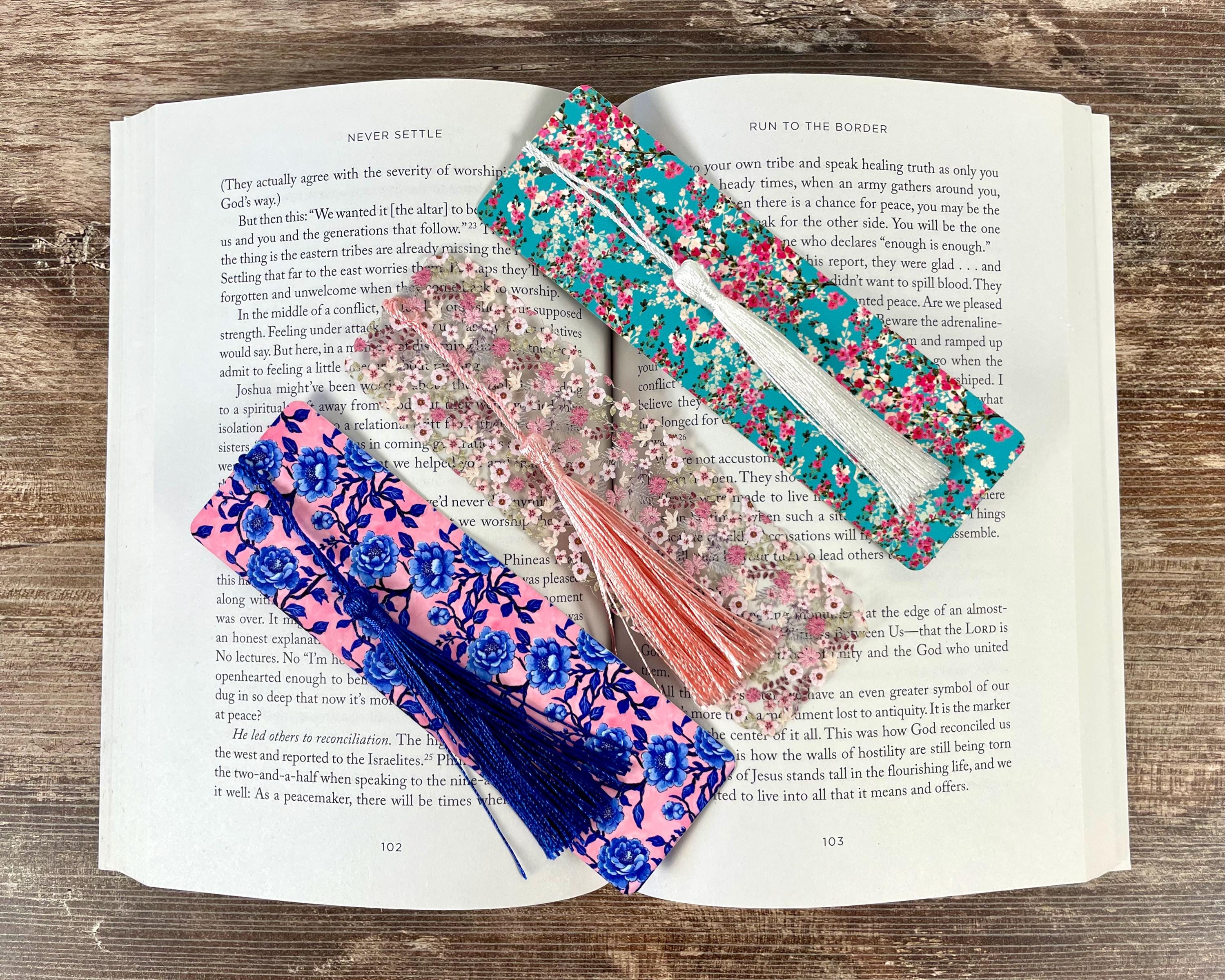 Floral Bookmark Gift Set for Flower Lovers Makes a Thoughtful Gift for Her, Teacher Gift or Birthday Present