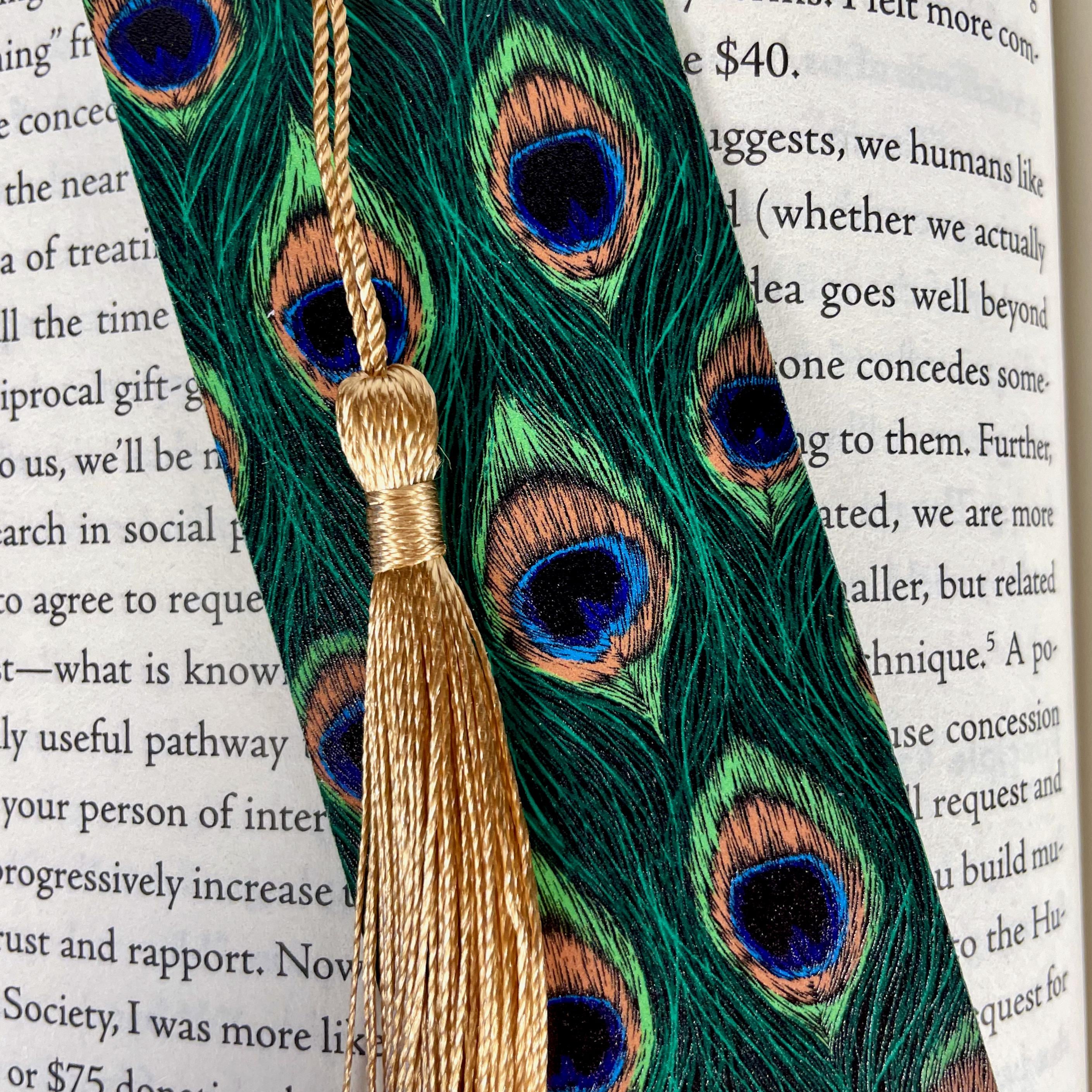 Celestial and Peacock Bookmark Gift Set Makes a Boho Gift for Her, Peacock Lover Gift or Stocking Stuffer