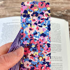 Colorful Floral Bookmark with Scalloped Edges Makes a Pretty Teacher Gift or Stocking Stuffer for Book Lovers