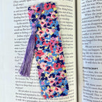 Colorful Floral Bookmark with Scalloped Edges Makes a Pretty Teacher Gift or Stocking Stuffer for Book Lovers