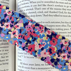 Colorful Floral Bookmark with Scalloped Edges Makes a Pretty Teacher Gift or Stocking Stuffer for Book Lovers