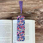 Colorful Floral Bookmark with Scalloped Edges Makes a Pretty Teacher Gift or Stocking Stuffer for Book Lovers