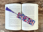 Colorful Floral Bookmark with Scalloped Edges Makes a Pretty Teacher Gift or Stocking Stuffer for Book Lovers