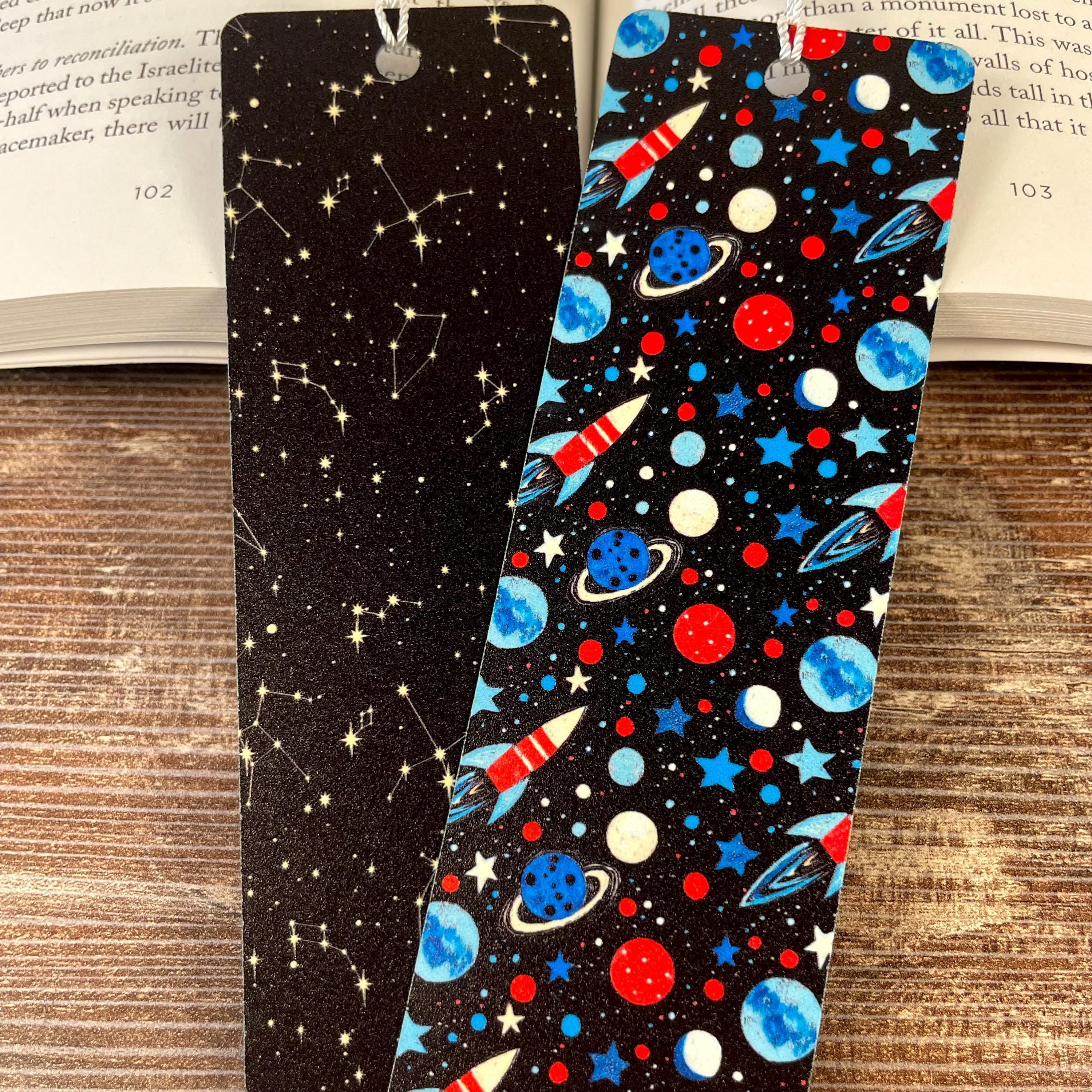 Space Bookmark Gift Set with Planets and Constellations Makes a Fun Astronomy Lover Gift, Science Teacher Gift or Stocking Stuffer