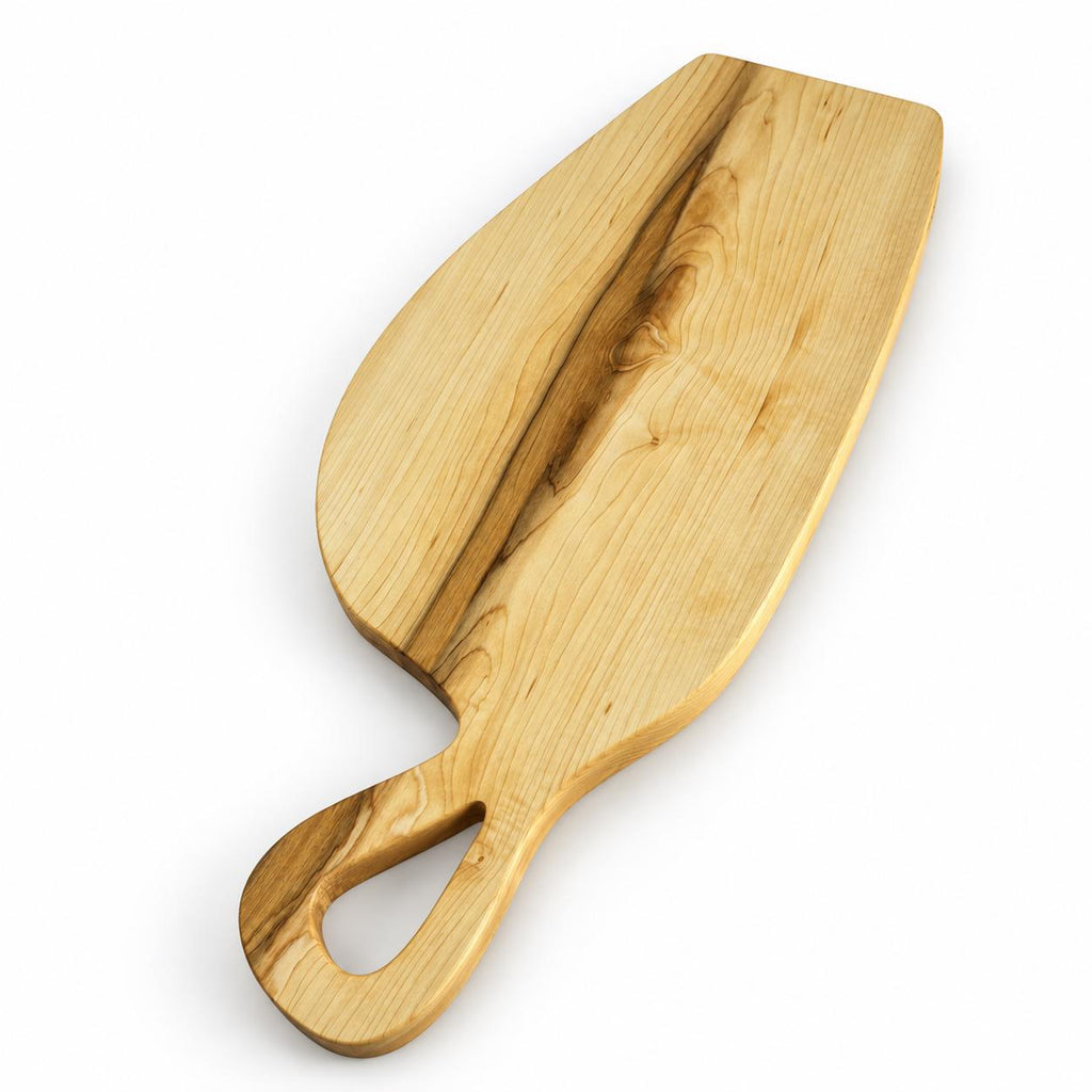 Personalized Wood Cutting Board | One-Piece Walnut, Maple or Cherry Serving Board | Handmade Food Safe Paddle Board | Wedding Gift