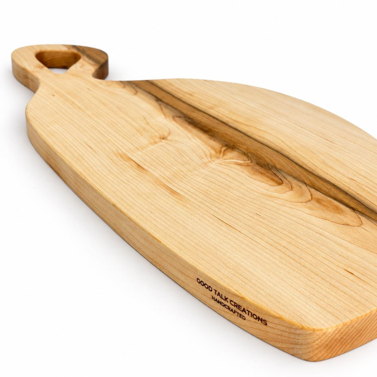 Personalized Wood Cutting Board | One-Piece Walnut, Maple or Cherry Serving Board | Handmade Food Safe Paddle Board | Wedding Gift