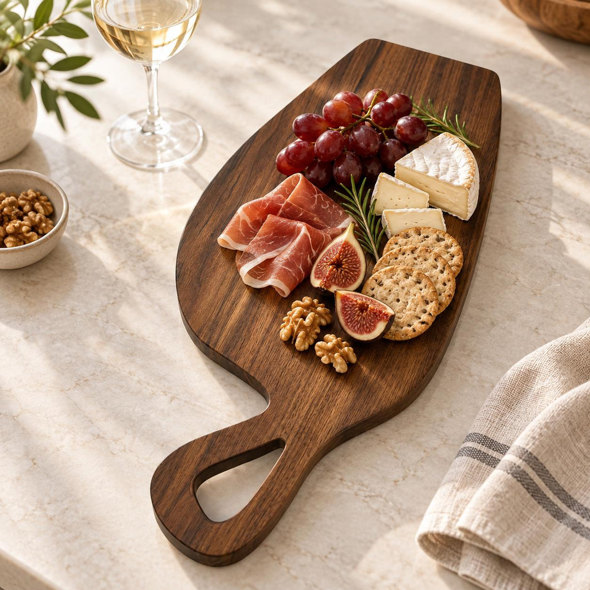 Personalized Wood Cutting Board | One-Piece Walnut, Maple or Cherry Serving Board | Handmade Food Safe Paddle Board | Wedding Gift