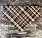 Personalized Dog Bandana, Custom Embroidered Name, Slip-On Scrunchie Dog Scarf, Autumn Pet Accessory