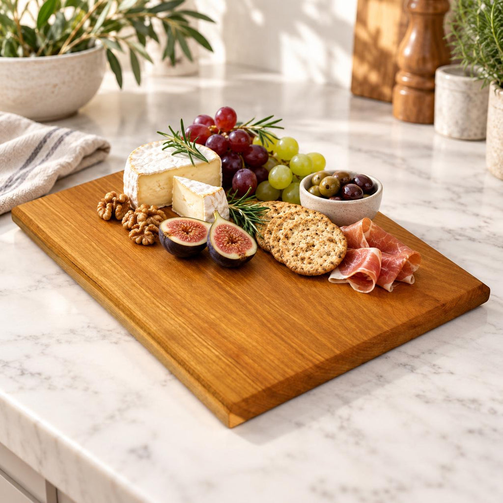 One Piece Wood Cutting Board, Non Toxic Cutting Board, Solid Walnut Maple Cherry, Reversible Kitchen Board