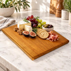 One Piece Wood Cutting Board | Non Toxic Walnut Maple Cherry Board | Wedding & Housewarming Gift