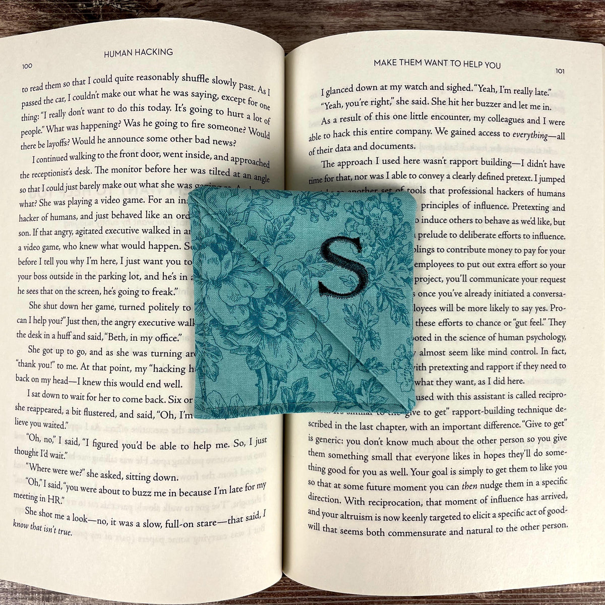 Personalized Floral Bookmark with Embroidered Initial, a Pretty Reading Gift for Her or Thoughtful Birthday Gift