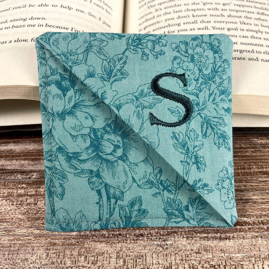 Personalized Floral Bookmark with Embroidered Initial, a Pretty Reading Gift for Her or Thoughtful Birthday Gift