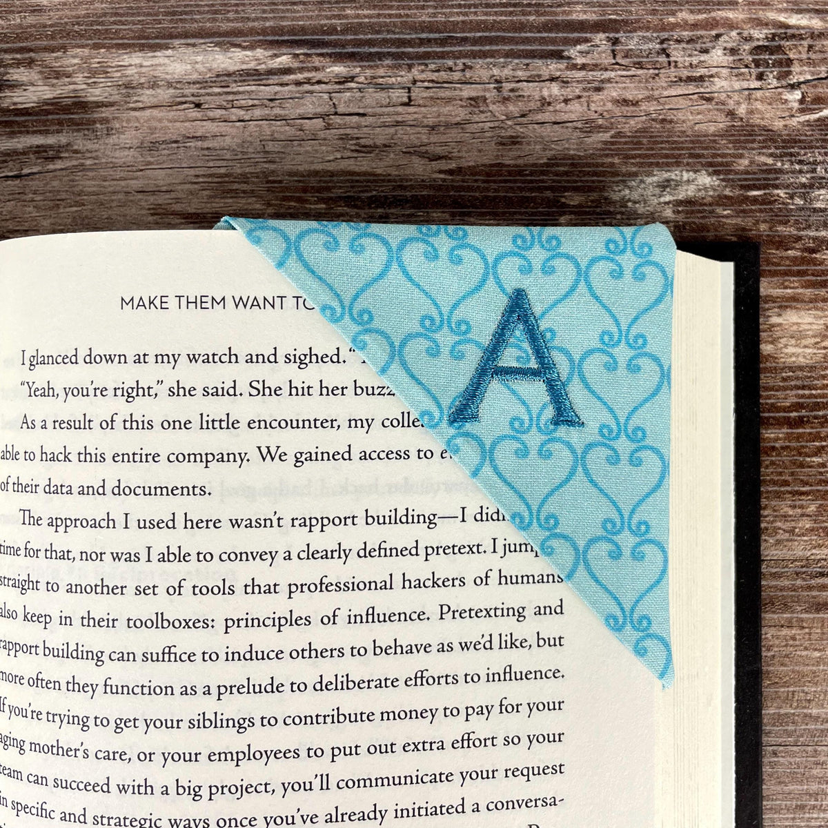 Personalized Bookmark with Embroidered Initial, a Sweet Gift for Readers, Best Friends or Someone Special