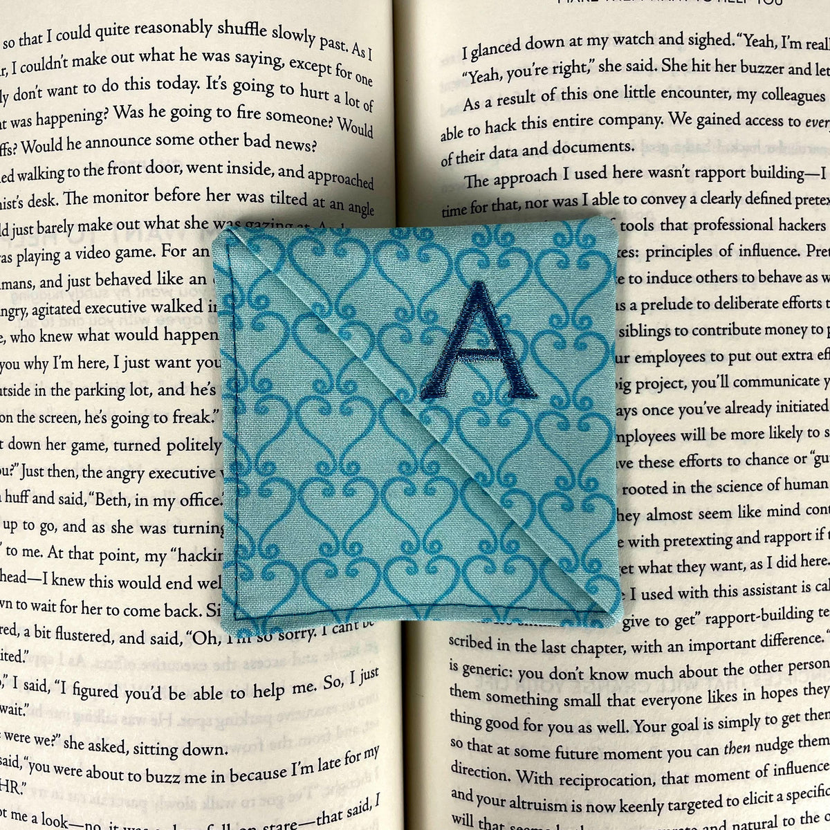 Personalized Bookmark with Embroidered Initial, a Sweet Gift for Readers, Best Friends or Someone Special