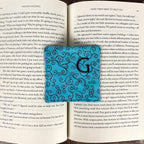 Personalized Bookmark with Embroidered Initial, Custom Book Lover Gift for Teacher, Book Club or Birthday