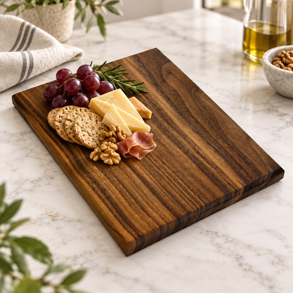 One Piece Wood Cutting Board, Non Toxic Cutting Board, Solid Walnut Maple Cherry, Reversible Kitchen Board