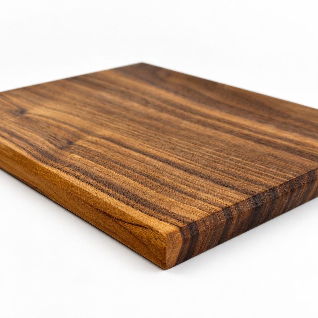 One Piece Wood Cutting Board | Non Toxic Walnut Maple Cherry Board | Wedding & Housewarming Gift