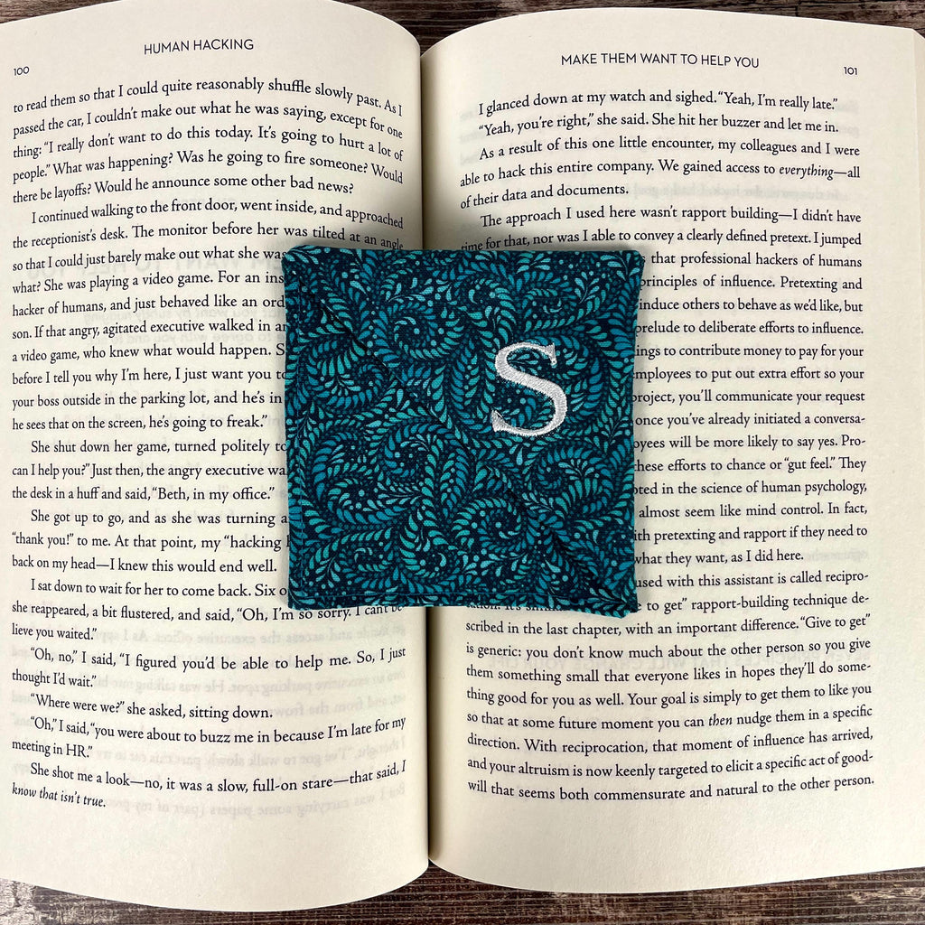 Personalized Bookmark with Embroidered Initial, a Thoughtful Book Lover, Teacher or Book Club Gift