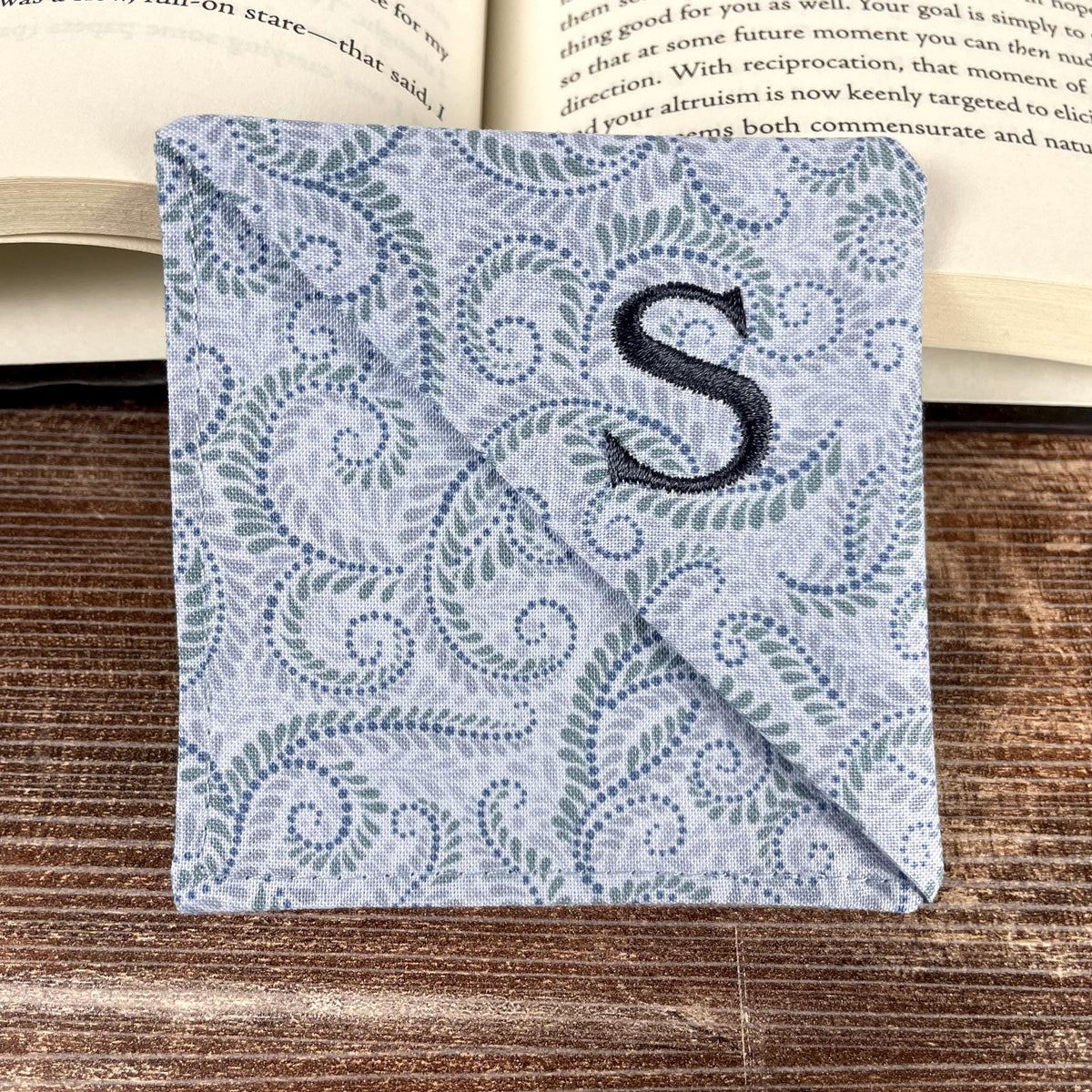 Personalized Bookmark with Embroidered Initial, a Thoughtful Gift for Teachers, Coworkers and Book Lovers
