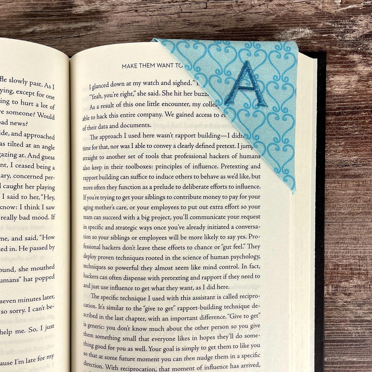 Personalized Bookmark with Embroidered Initial, a Sweet Gift for Readers, Best Friends or Someone Special