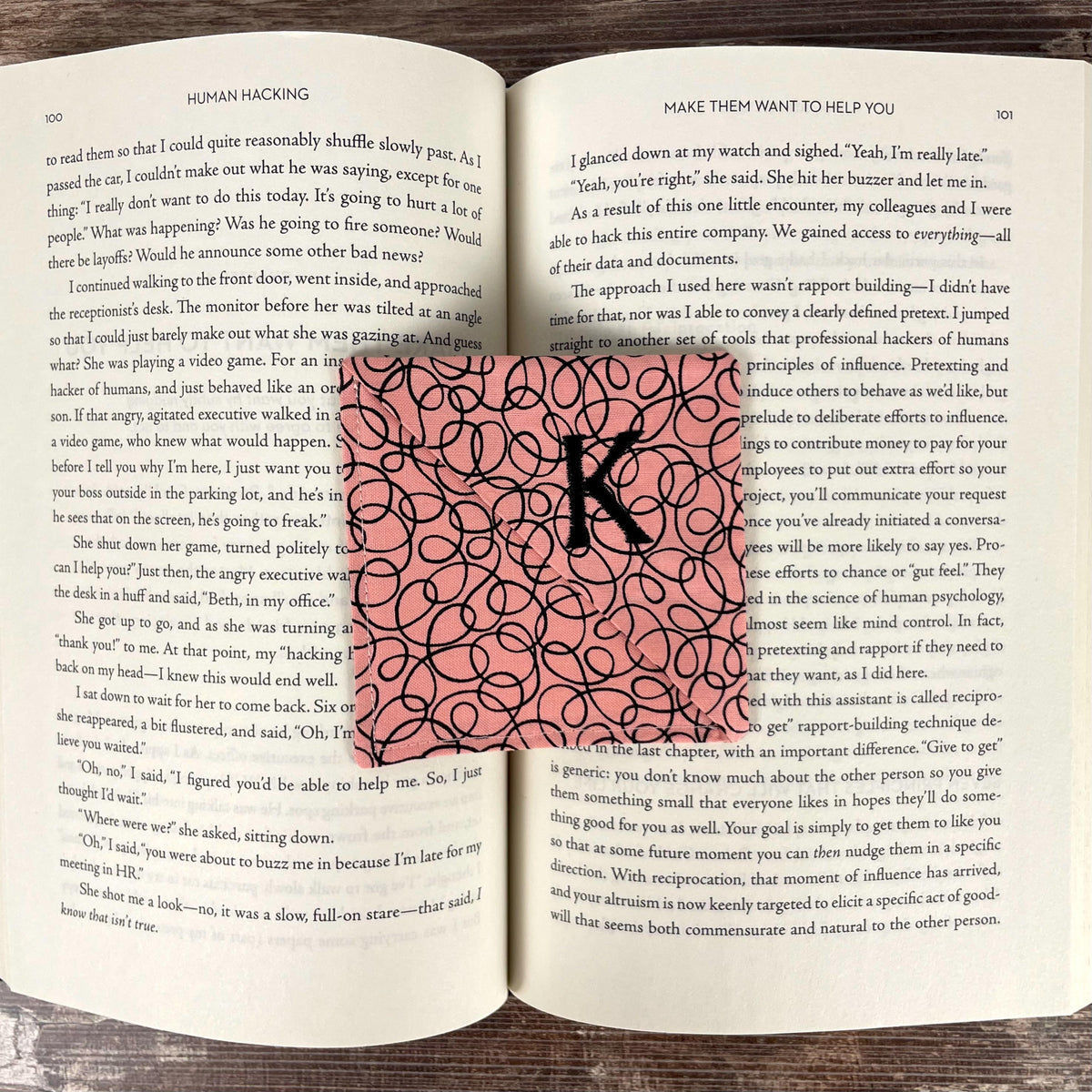 Personalized Bookmark with Embroidered Initial, a Unique Book Lover Gift for Birthdays, Book Clubs or Just Because