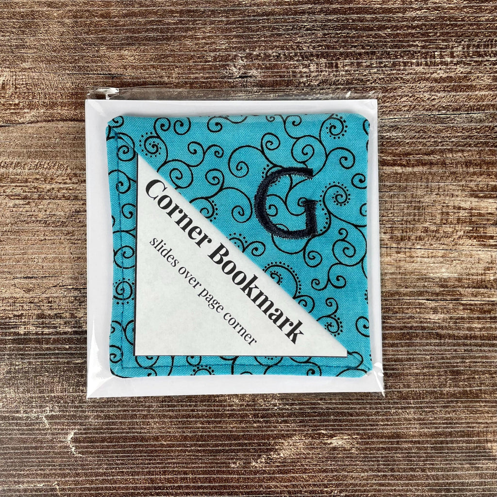 Personalized Bookmark with Embroidered Initial, Custom Book Lover Gift for Teacher, Book Club or Birthday