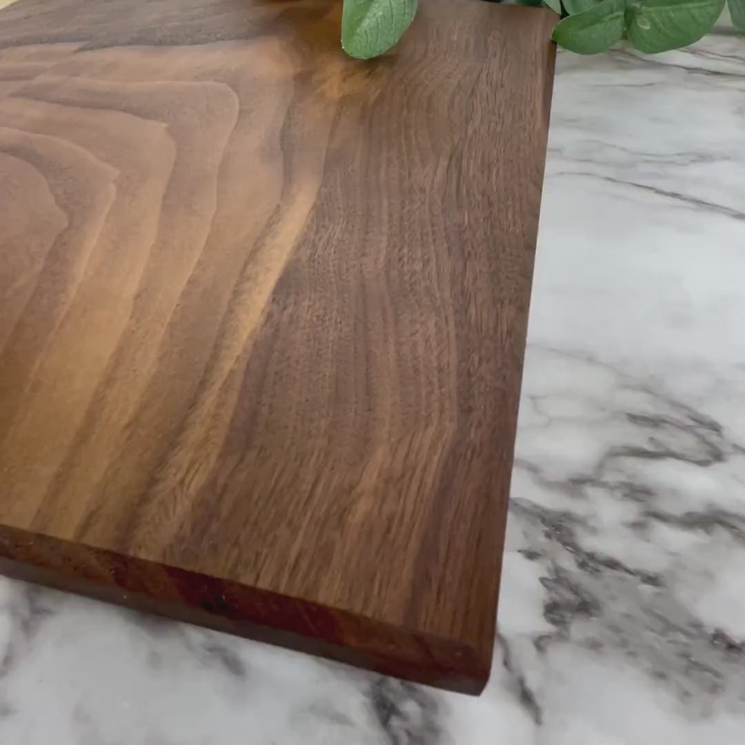 Cutting Board, Walnut Cherry or Maple, Large Kitchen Board, Handmade Chopping Block, Wood Prep and Serving Board