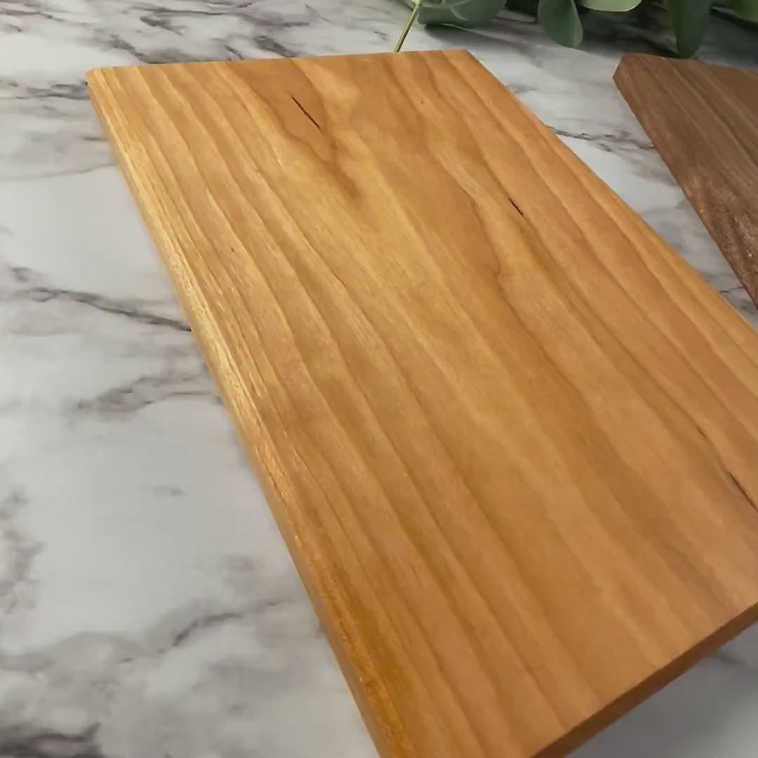 Compact Wood Cutting Board – Solid Walnut Cherry Maple Mini Board – Perfect for RV, Apartment & Small Kitchens